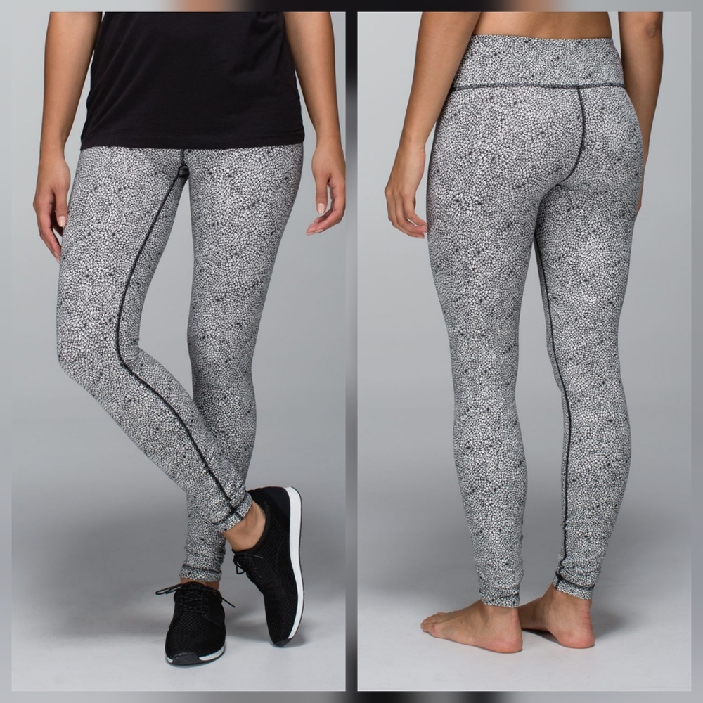 Lululemon Wunder Under Pant 30" Plush Petal Deep Coal Ghost Leggings In Luon